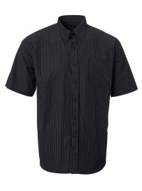 Mens K202 Stripe S/S Shirt - Black