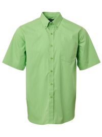 Mens K202 Stripe S/S Shirt - Lime