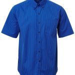 Mens K202 Stripe S/S Shirt - Royal
