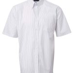 Mens K202 Stripe S/S Shirt - White