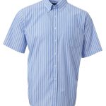 Mens K210 S/S Shirt - Blue/White