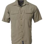 Mens K224 S/S Safari Shirt - Khaki