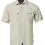 Mens K224 S/S Safari Shirt - Stone