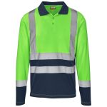 Long Sleeve Surveyor Two-Tone Hi-Viz Golf Shirt