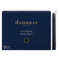 Waterman Fountain Pen Ink Cartridge Carded 8S  - Black