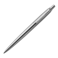 Parker Jotter Stainless Steel Chrome Trim Ball Pen - Medium Nib - Black Ink