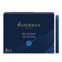 Waterman Fountain Pen Ink Cartridge Carded 8S  - Blue