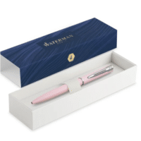 Waterman Allure Ball Pen Medium Blue Ink - Pastel Pink Chrome Trim - Giftbox
