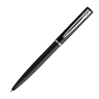 Waterman  Allure Ball Pen Medium Nib Blue Ink - Black Chrome Trim