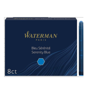 Waterman Fountain Pen Ink Cartridge Carded 8S - Blue