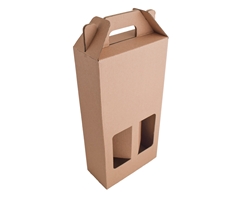 Kraft Double 750ml Wine Bottle Gift Box