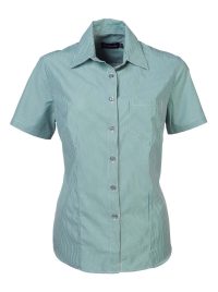 ROL-BQ1-124-GRE-ROL-BQ1-124-GRE Wendy K124 S/S Blouse - Green/White