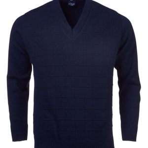 Mens Deluxe L/S Pullover - Navy