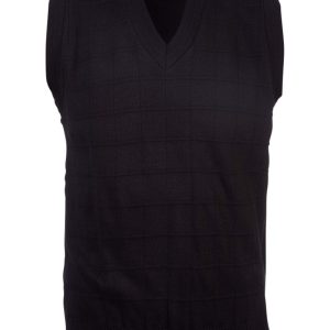 Mens Deluxe S/Less Knitwear - Black