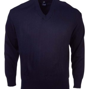 Mens Basic L/S Pullover - Navy